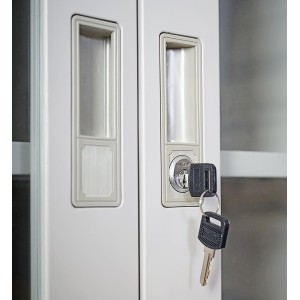 Armario archivador HALVAR 2 PUERTAS, gran capacidad y máxima robustez, color gris claro