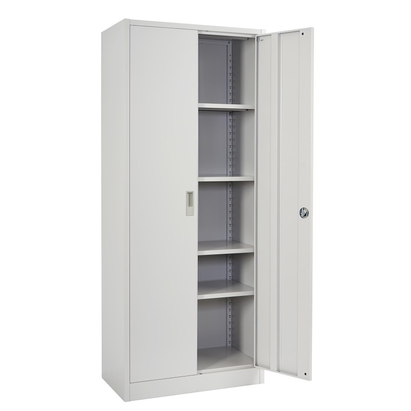 Armario archivador HALVAR 2 PUERTAS (Cristal), gran capacidad y máxima robustez, color gris claro