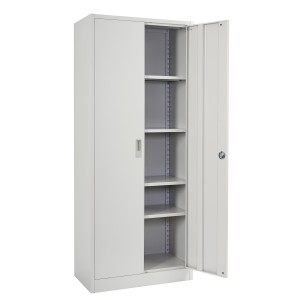 Armario archivador HALVAR 2 PUERTAS (Cristal), gran capacidad y máxima robustez, color gris claro