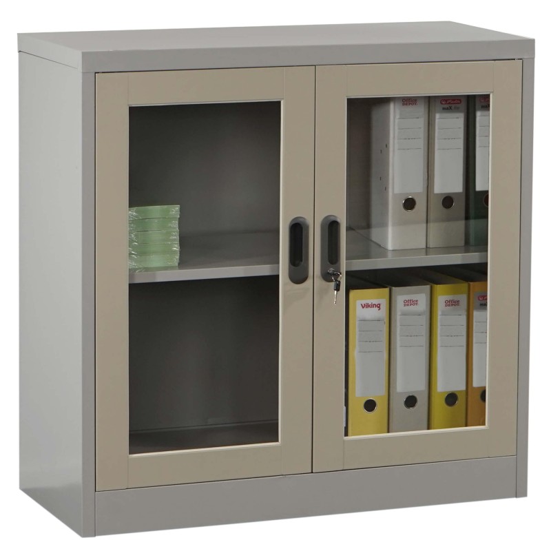 Armario archivador JACOB, muy robusto y práctico, color gris