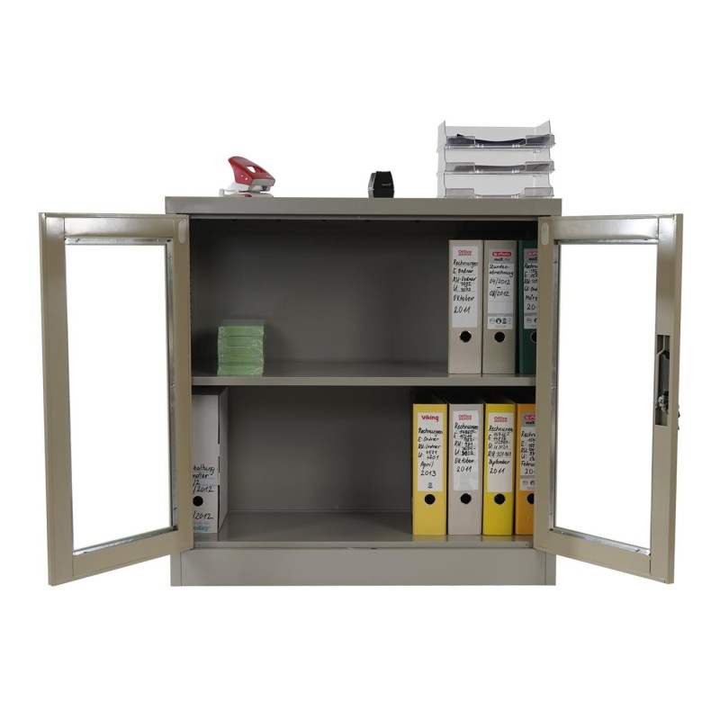 Armario archivador JACOB, muy robusto y práctico, color gris
