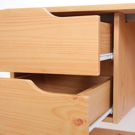 Mesa de escritorio FENIX, doble cajonera, negra, 100x52