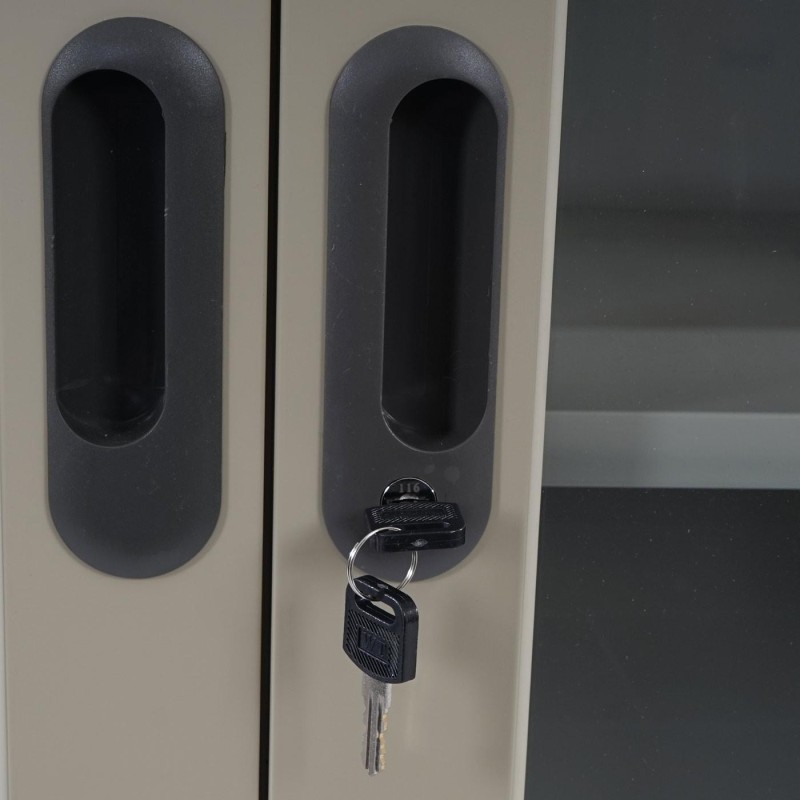 Armario archivador JACOB, muy robusto y práctico, color gris