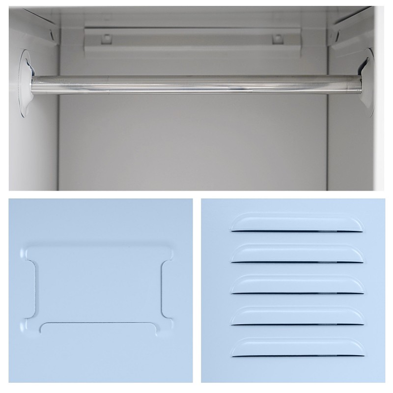 Taquilla de trabajo LARS, muy resistente en chapa de acero, color gris