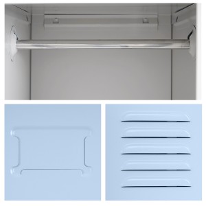 Taquilla de trabajo LARS, muy resistente en chapa de acero, color gris