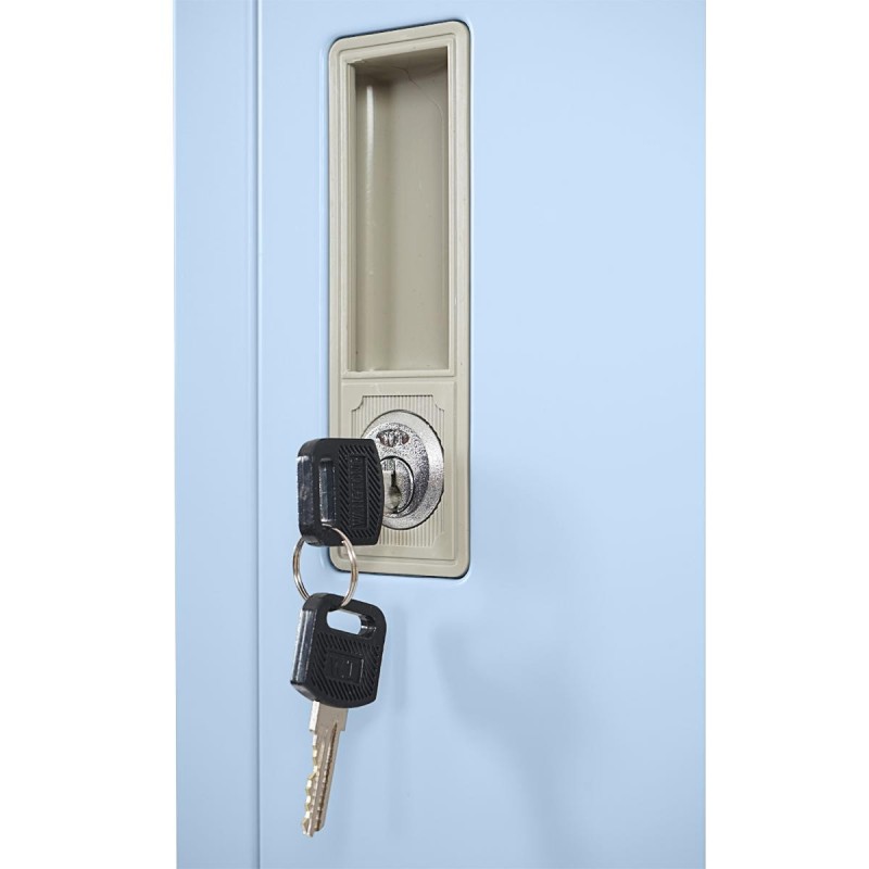 Taquilla de trabajo LARS, muy resistente en chapa de acero, color gris