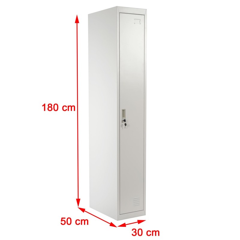 Taquilla de trabajo LARS, muy resistente en chapa de acero, color gris