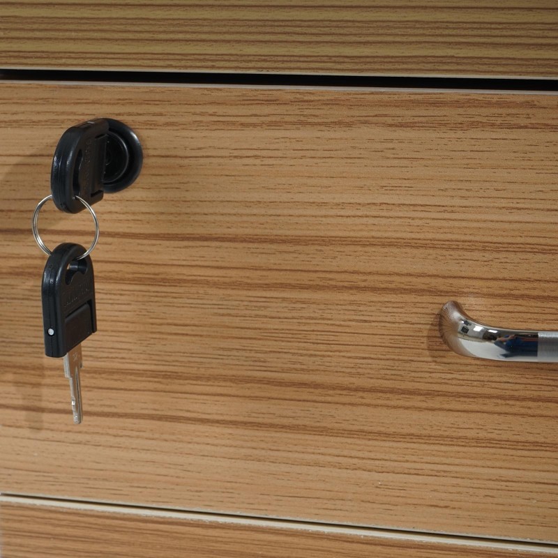 Archivador con ruedas KNUT, gran capacidad de almacenaje y diseño, color teka