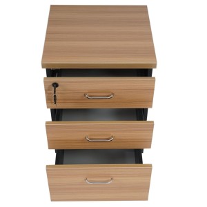 Archivador con ruedas KNUT, gran capacidad de almacenaje y diseño, color teka