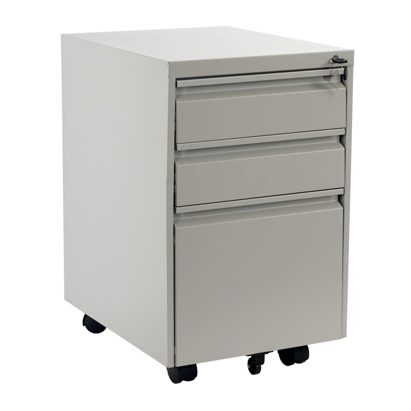 Archivador con ruedas KNUT, en metal, color gris