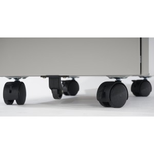 Archivador con ruedas KNUT, en metal, color gris