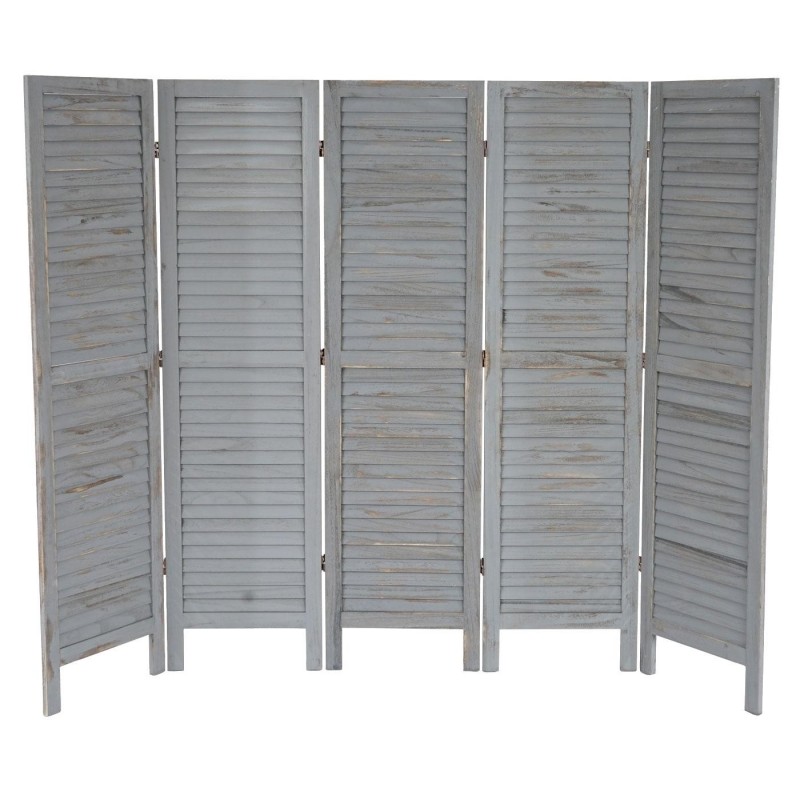 Biombo de madera LEO,170x228x2cm, muy elegante en color gris