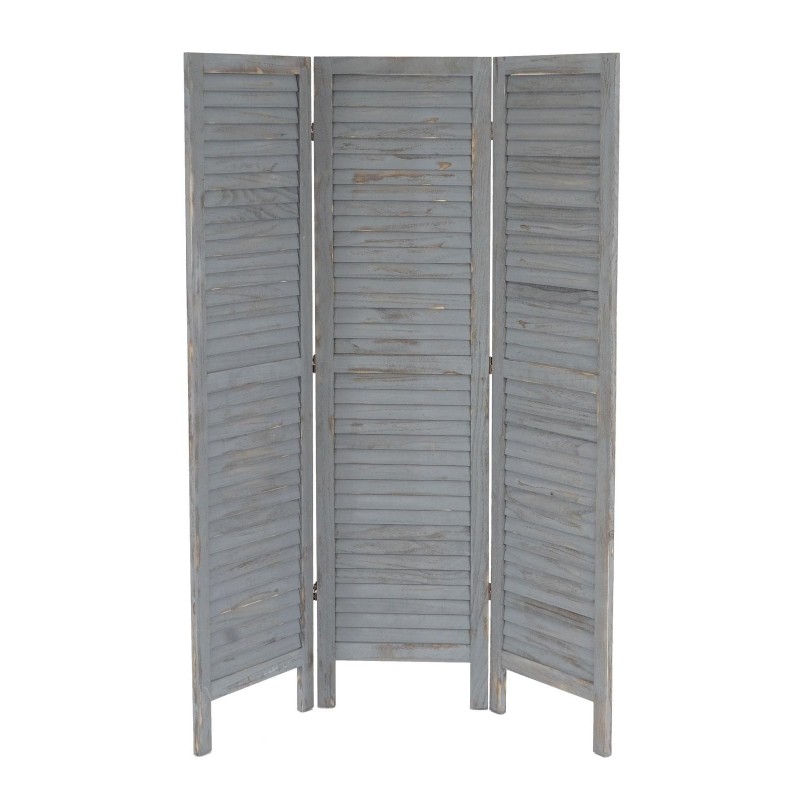 Biombo de madera LEO 170x138x2cm, muy elegante, color gris