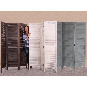 Biombo de madera LEO 170x138x2cm, muy elegante, color gris