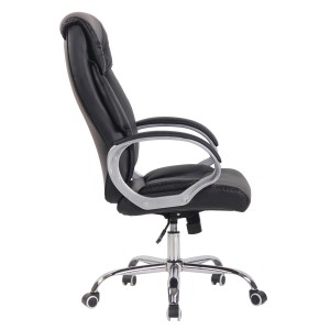 Sillón de oficina KIMI, gran respaldo acolchado en Negro