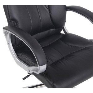 Sillón de oficina KIMI, gran respaldo acolchado en Negro