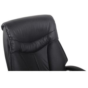 Sillón de oficina KIMI, gran respaldo acolchado en Negro