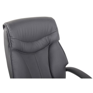 Sillón de oficina KIMI, gran respaldo acolchado en Negro