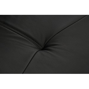 Sillón de oficina BARNI, estructura metálica, en piel color Negro