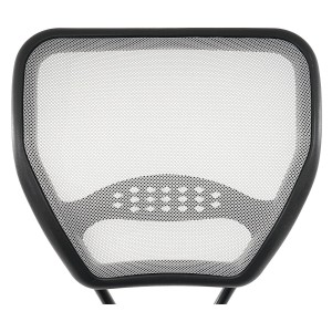 Silla de oficina XXL TENOYA BASE (Reposabrazos) gran acolchado, en malla negra