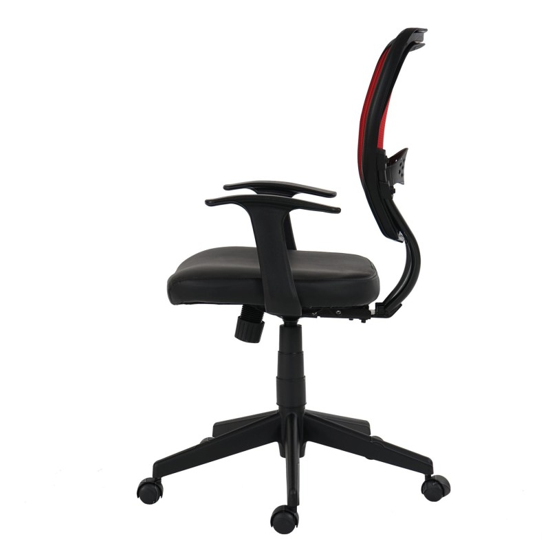 Silla de oficina XXL TENOYA BASE (Reposabrazos) gran acolchado, en malla negra