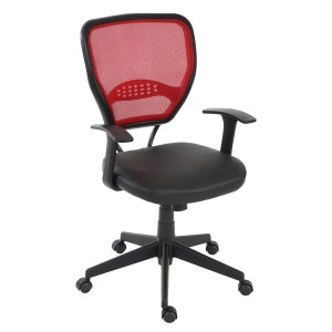 Silla de oficina XXL TENOYA BASE (Reposabrazos) gran acolchado, en malla negra