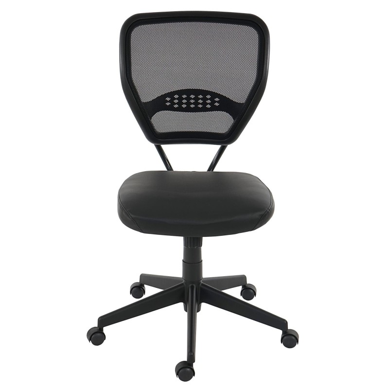 Silla de oficina XXL TENOYA BASE gran acolchado, en malla negra