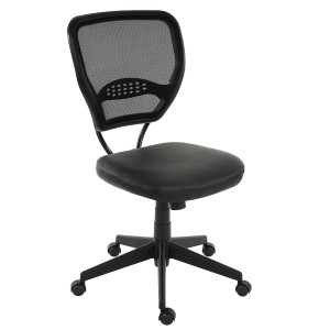 Silla de oficina XXL TENOYA BASE gran acolchado, en malla negra