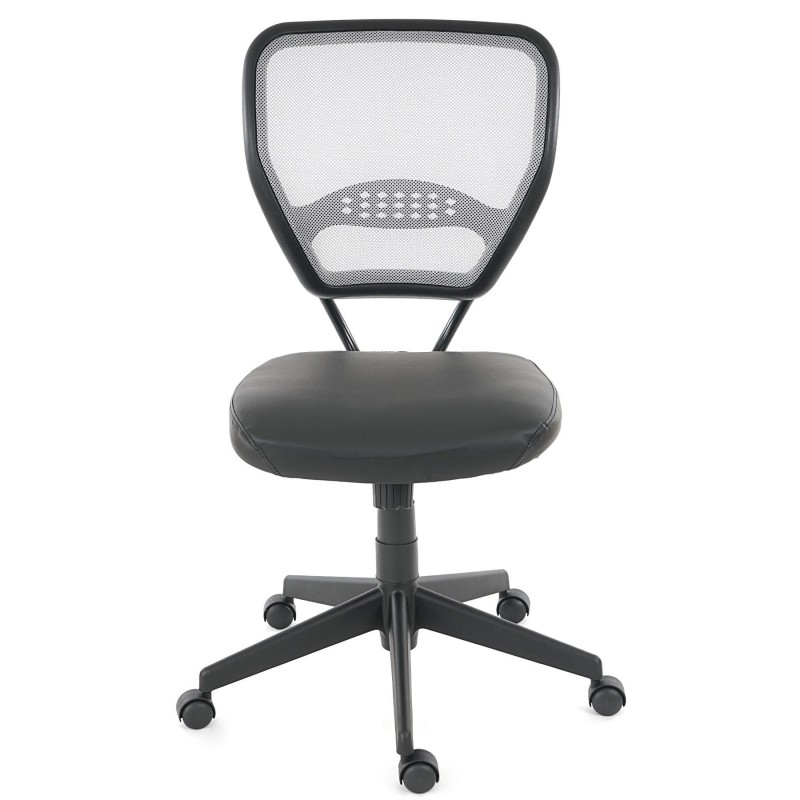 Silla de oficina XXL TENOYA BASE gran acolchado, en malla negra