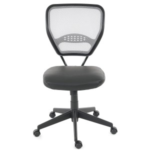 Silla de oficina XXL TENOYA BASE gran acolchado, en malla negra