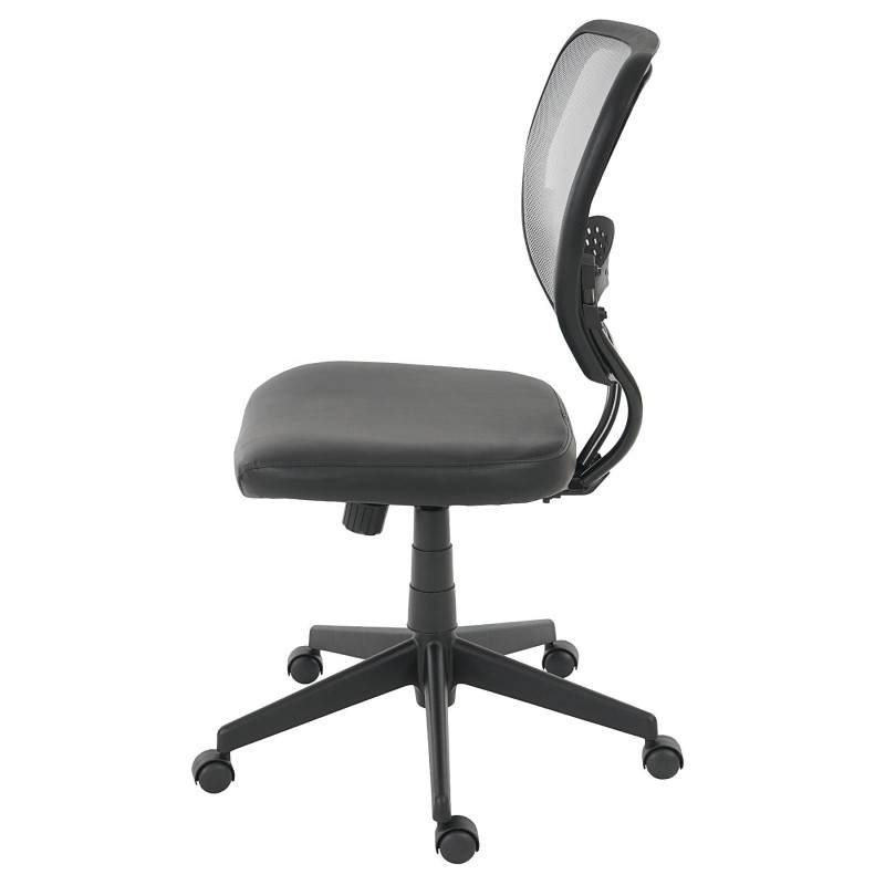 Silla de oficina XXL TENOYA BASE gran acolchado, en malla negra