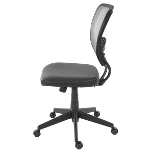 Silla de oficina XXL TENOYA BASE gran acolchado, en malla negra