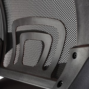 Silla de oficina SEUL con asiento acolchado, en negro