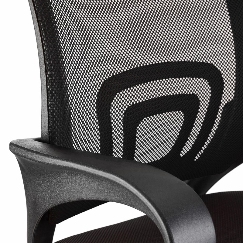 Silla de oficina SEUL con asiento acolchado, en negro