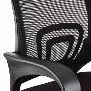 Silla de oficina SEUL con asiento acolchado, en negro