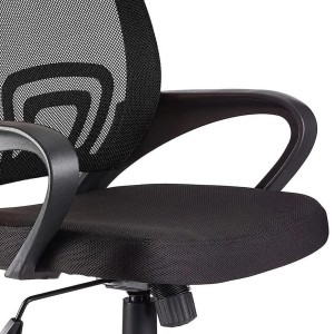Silla de oficina SEUL con asiento acolchado, en negro