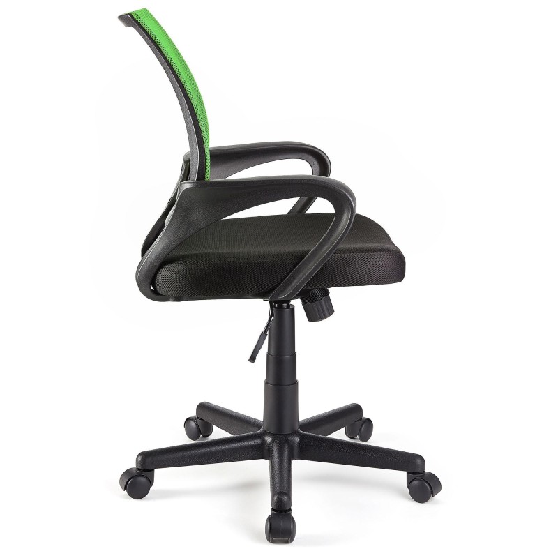 Silla de oficina SEUL con asiento acolchado, en negro