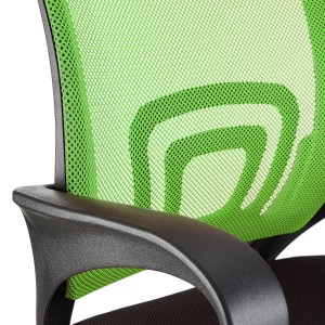 Silla de oficina SEUL con asiento acolchado, en negro