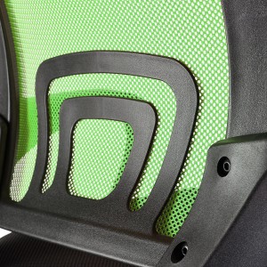 Silla de oficina SEUL con asiento acolchado, en negro