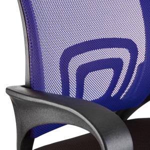 Silla de oficina SEUL con asiento acolchado, en negro