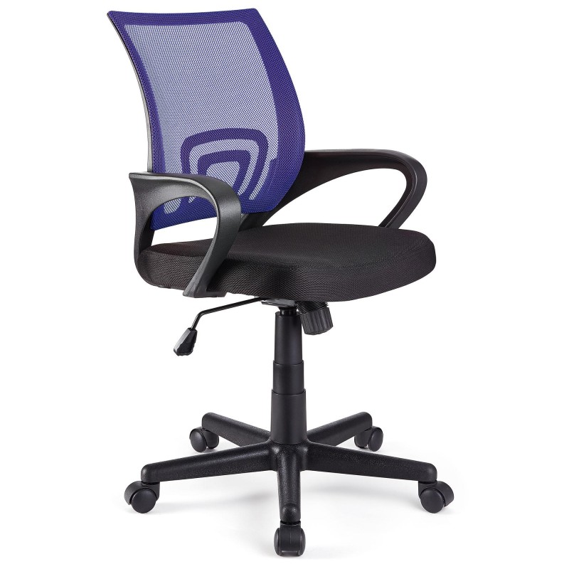 Silla de oficina SEUL con asiento acolchado, en negro