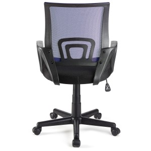 Silla de oficina SEUL con asiento acolchado, en negro