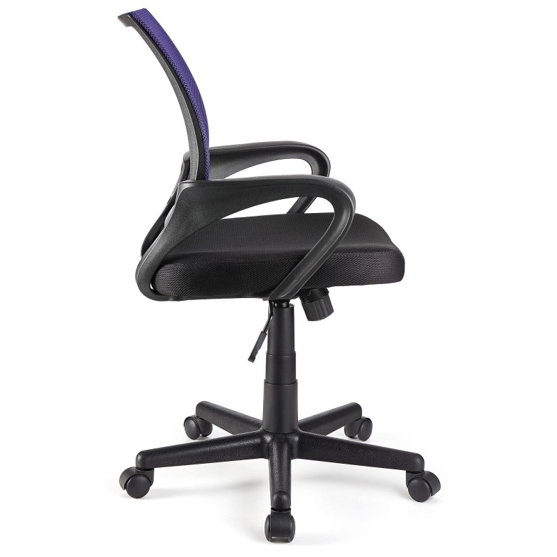 Silla de oficina SEUL con asiento acolchado, en negro