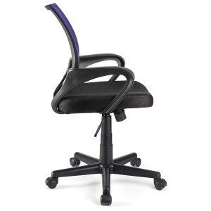 Silla de oficina SEUL con asiento acolchado, en negro