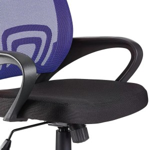 Silla de oficina SEUL con asiento acolchado, en negro