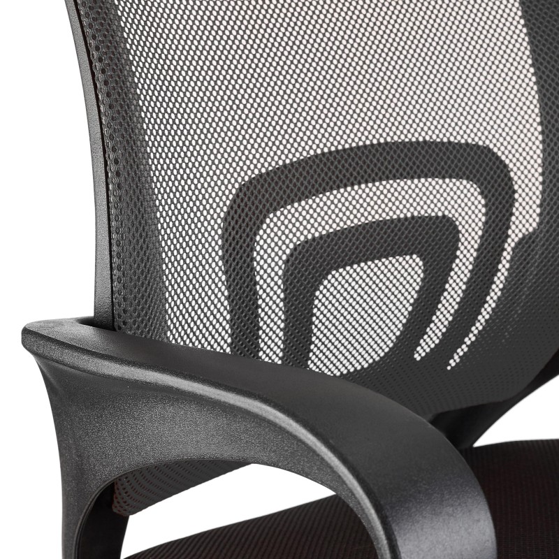 Silla de oficina SEUL con asiento acolchado, en negro