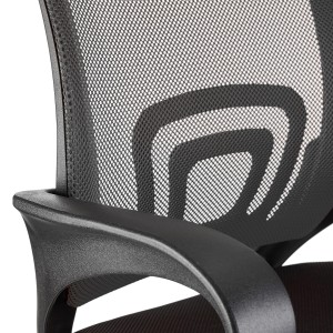 Silla de oficina SEUL con asiento acolchado, en negro