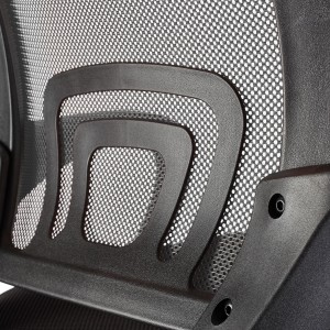 Silla de oficina SEUL con asiento acolchado, en negro