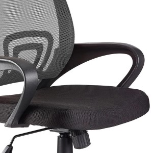 Silla de oficina SEUL con asiento acolchado, en negro