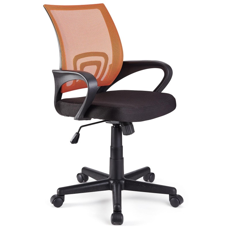 Silla de oficina SEUL con asiento acolchado, en negro